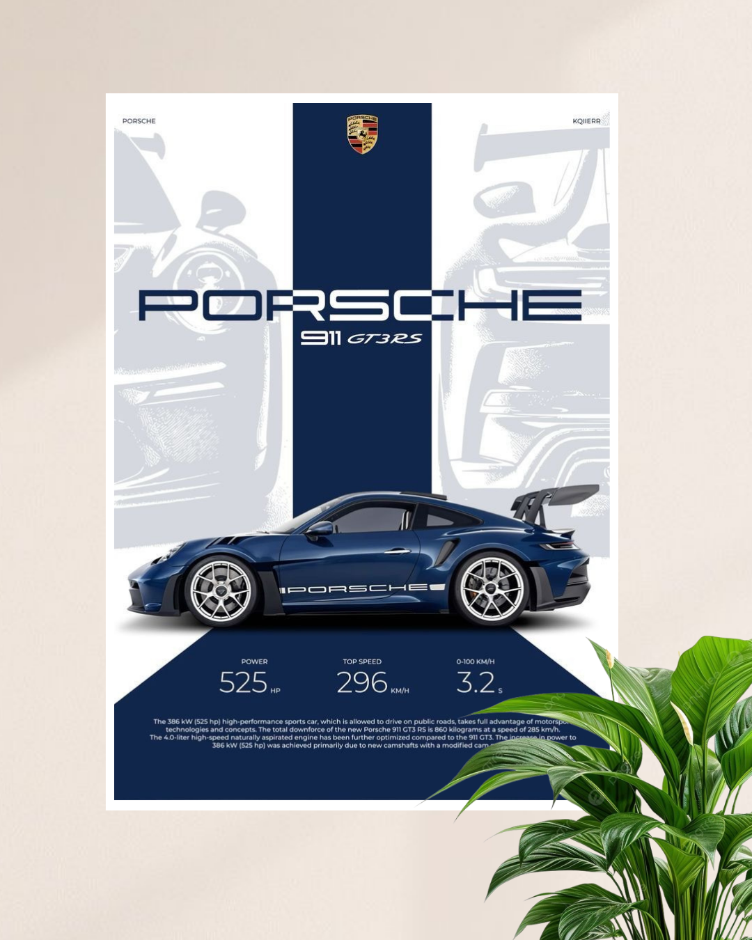 PORSCHE 911 GT3RS | PERFORMANCE ICON #01 | CAR POSTERS